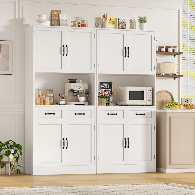 Kalauni 71" Kitchen Pantry Storage Cabinets with 2 Drawers
