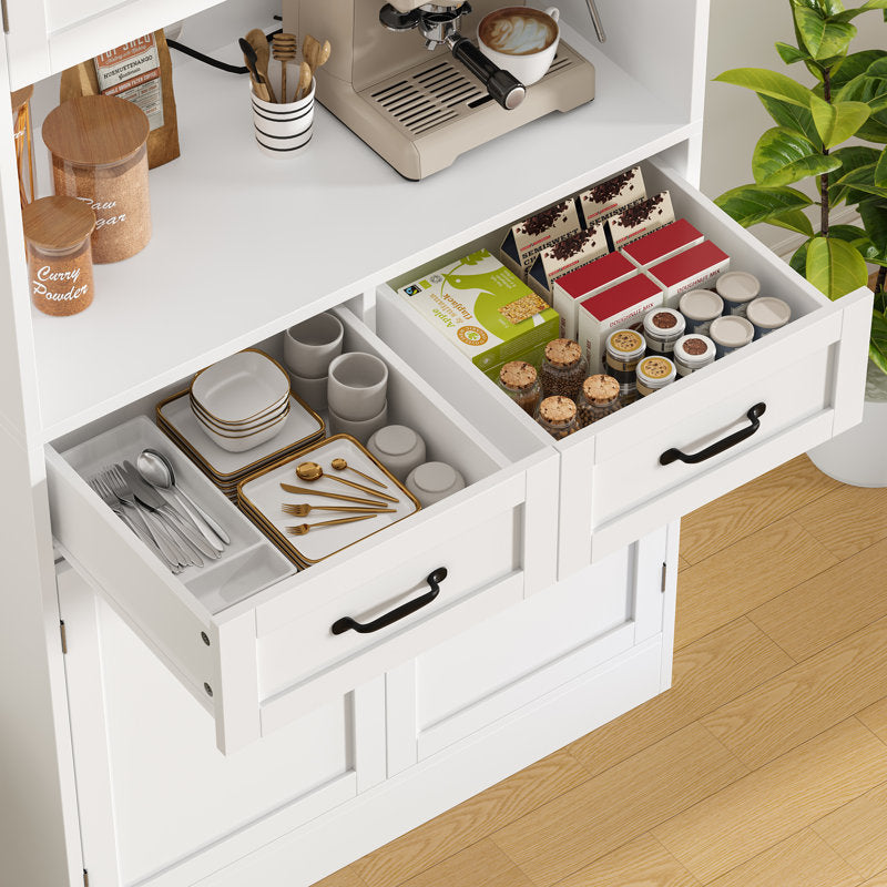 Kalauni 71" Kitchen Pantry Storage Cabinets with 2 Drawers