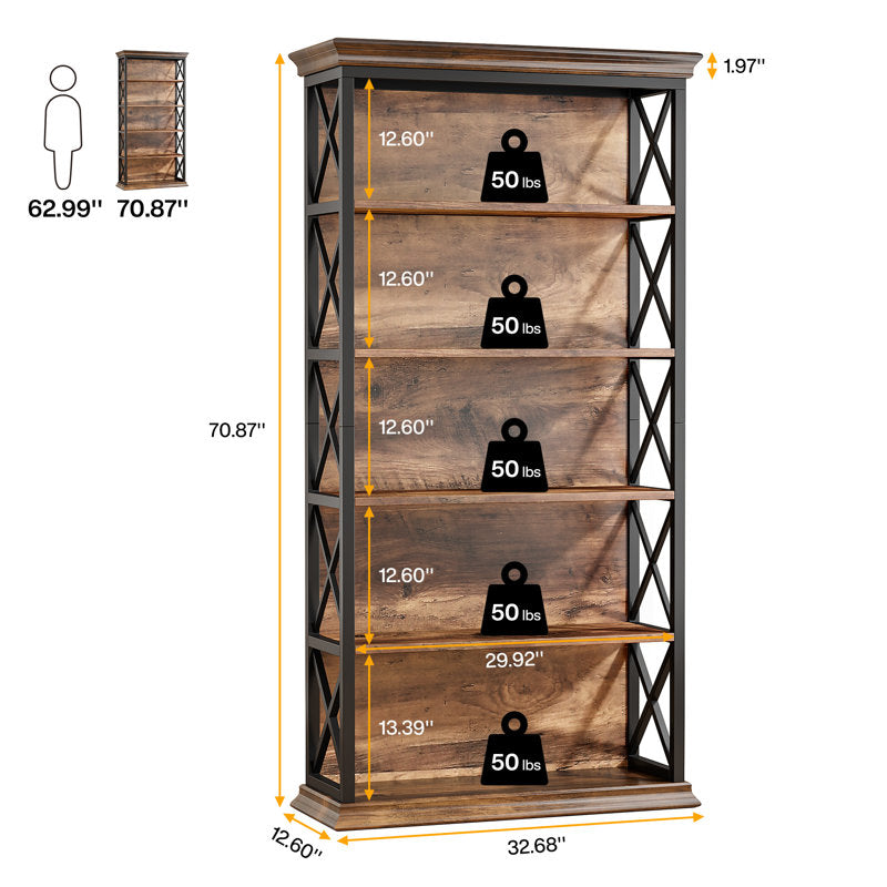 70'' H Etagere Bookcase