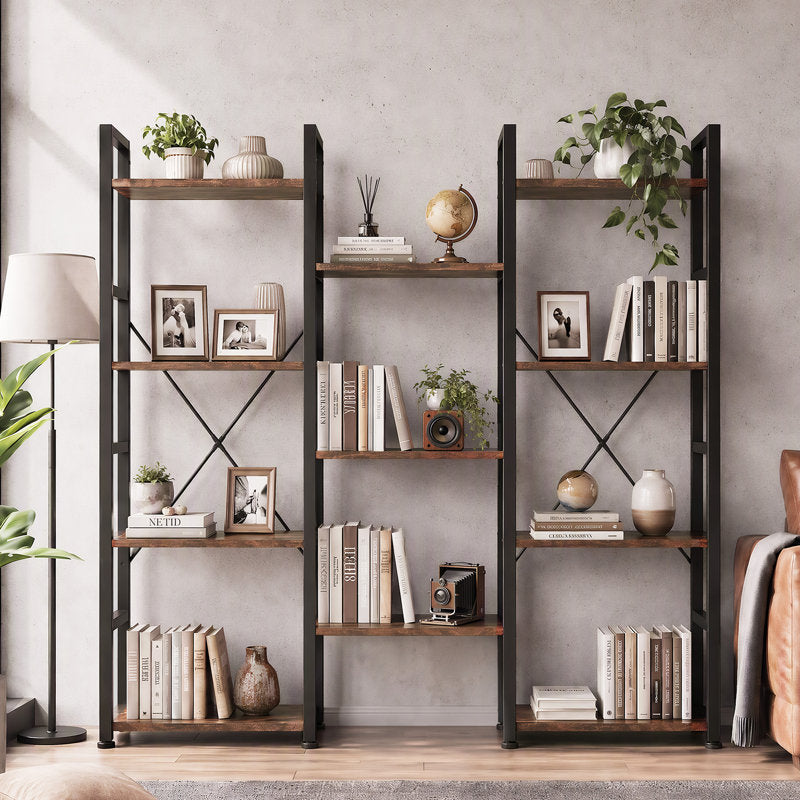 Etagere Bookcase, Bookshelf with 17 Open Display Shelves Modern Tree Book Shelf