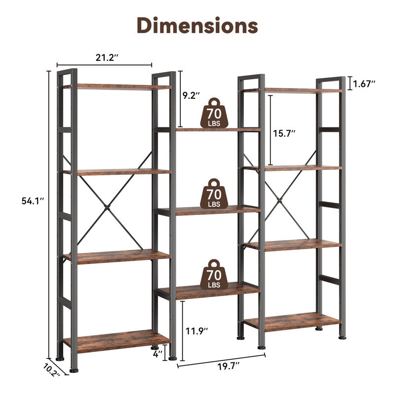 Etagere Bookcase, Bookshelf with 17 Open Display Shelves Modern Tree Book Shelf