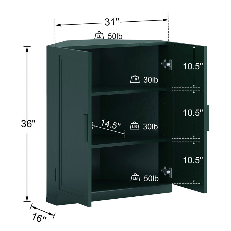 Corner Storage Cabinet, Stackable Corner Shelf for Living Room, Bedroom, Kitchen, Solid