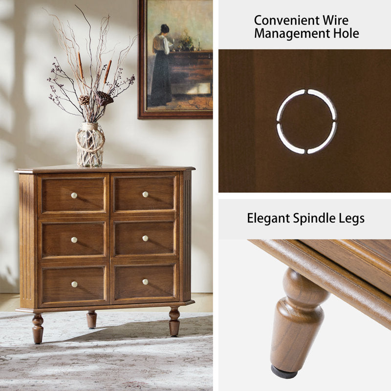 Geordon Transitional 32.25"W 2-Door Corner Cabinet with Spindle Legs