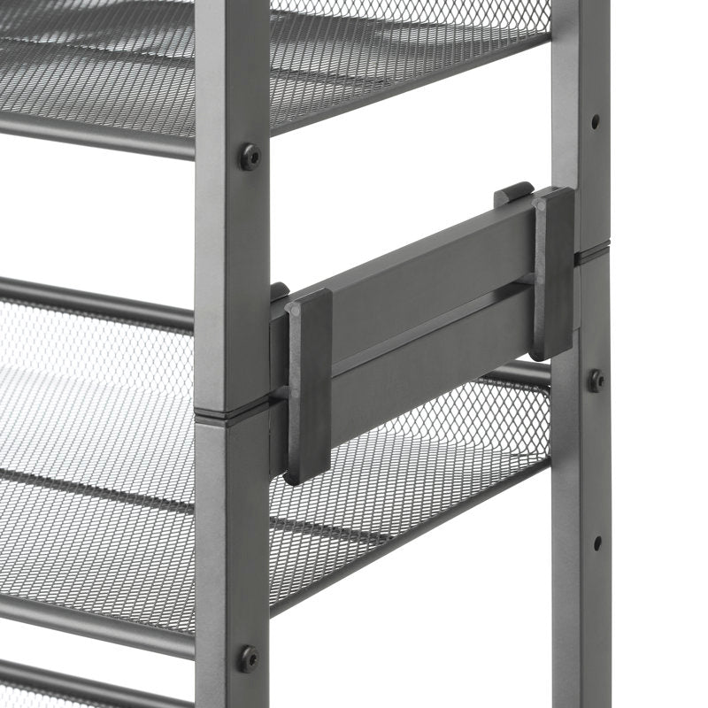 3-Tier Steel Mesh Stackable Shoe Rack