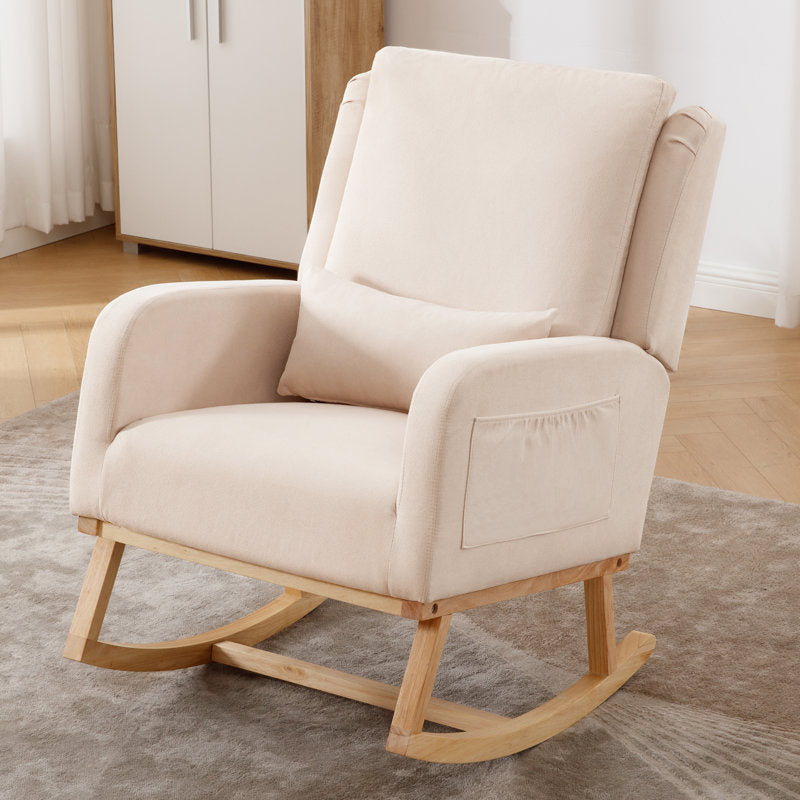 27.5" Wide Rocking Chair with Ergonomic Lumbar Pillow