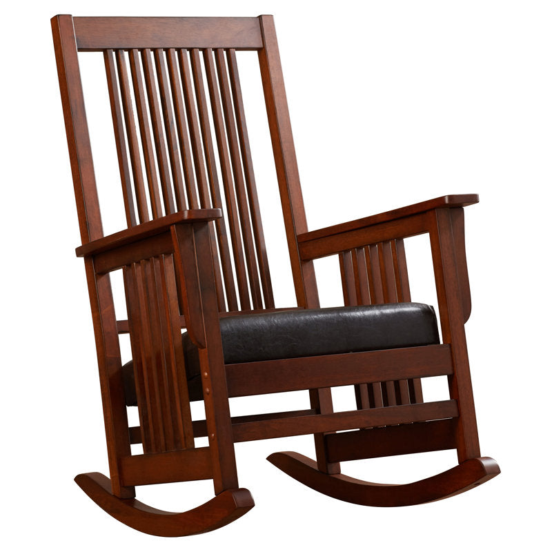22.5" Rocking Chair with Plush Faux Leather Seat