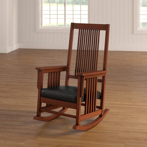 22.5" Rocking Chair with Plush Faux Leather Seat