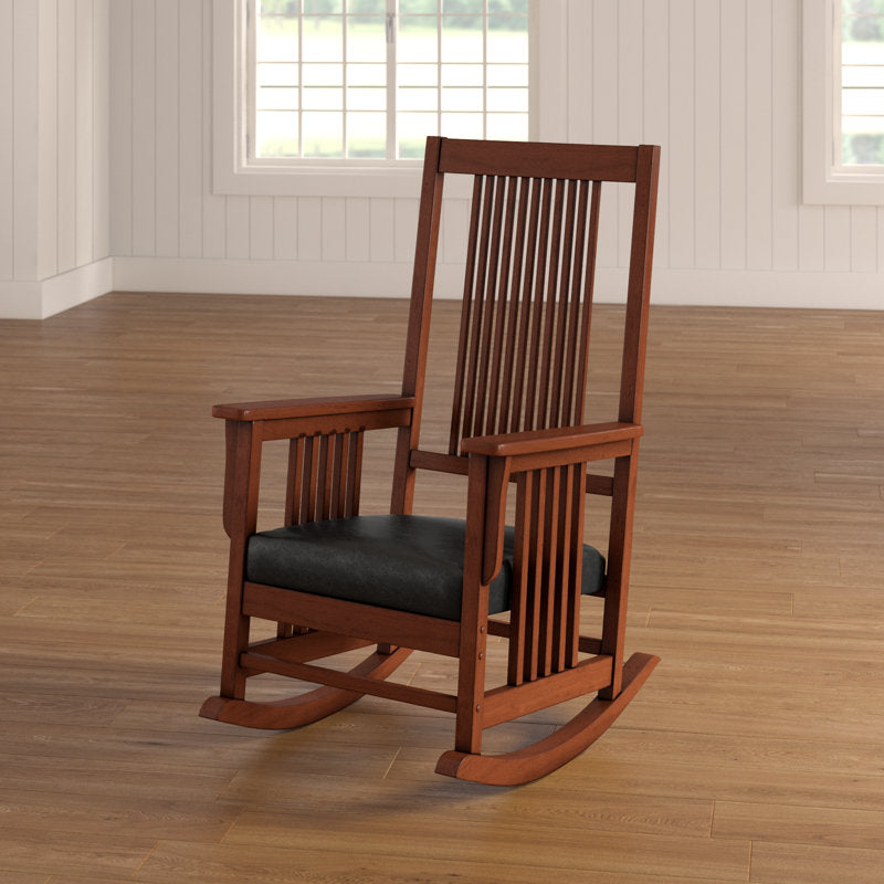 22.5" Rocking Chair with Plush Faux Leather Seat