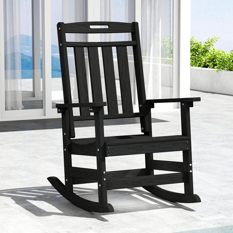 All-Weather HDPE Rocking Chair with High Back