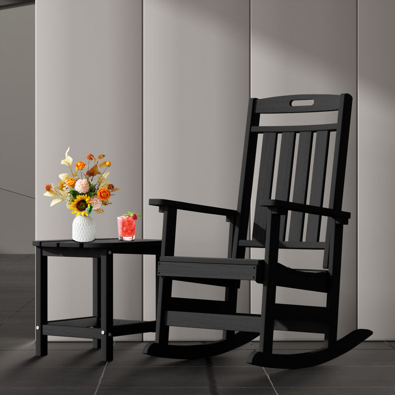 All-Weather HDPE Rocking Chair with High Back