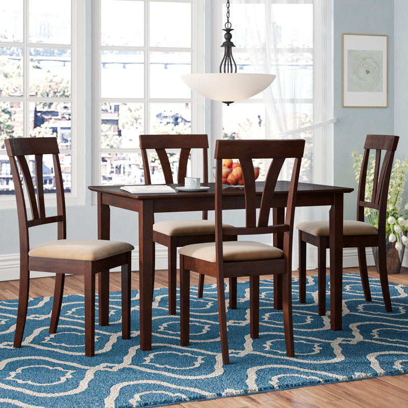 Maple Wood 4 Seater Dining Table Set