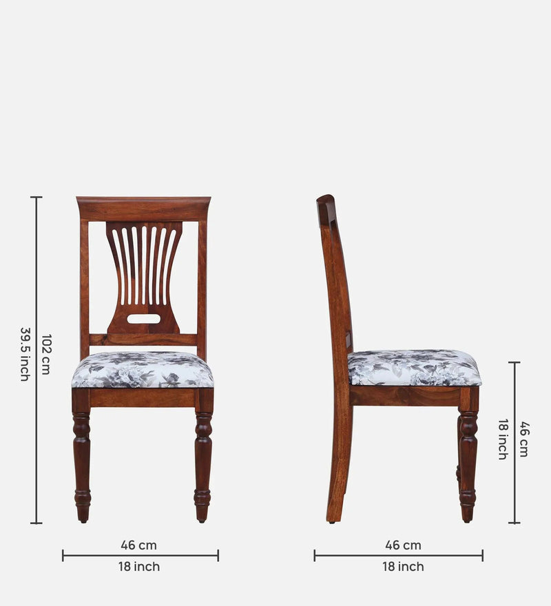 Sheesham Wood 4 Seater Dining Set in Scratch Resistant Honey Oak Finish