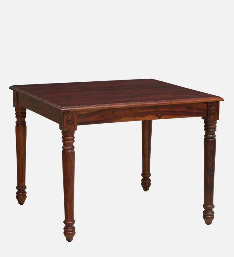 Sheesham Wood 4 Seater Dining Set In Honey Oak Finish