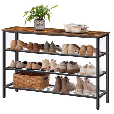 26.8" Tall 20-Pair Metal Shoe Rack