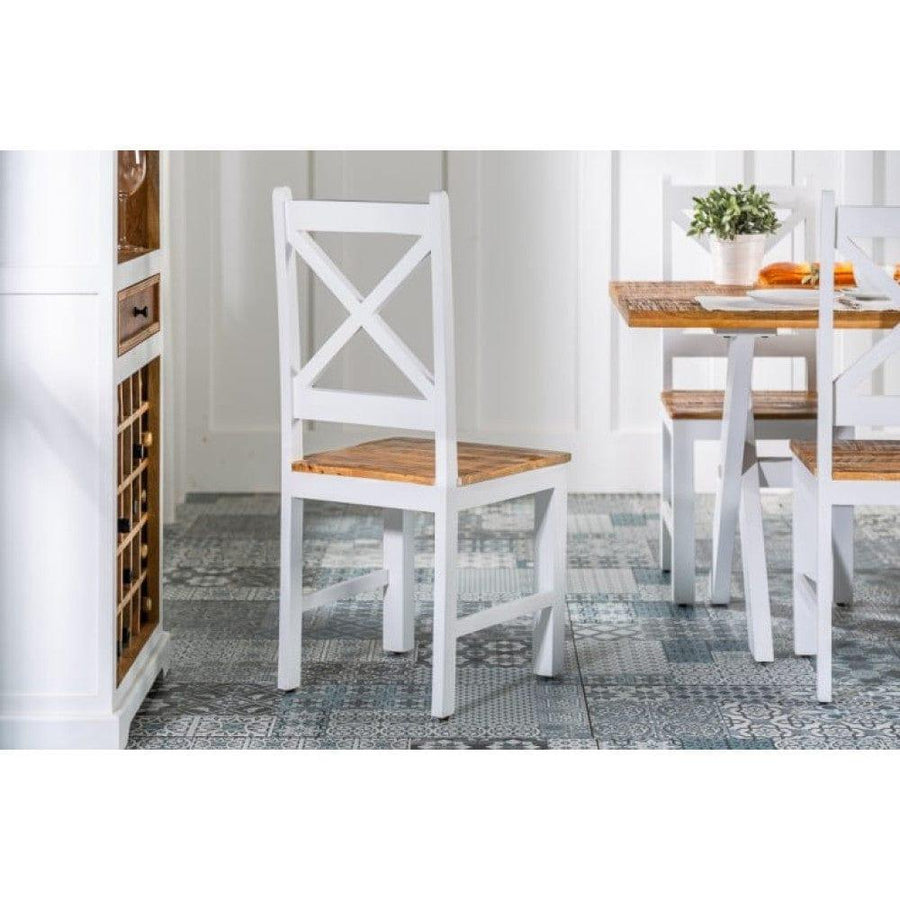 White wave Solid Wood Six Seater Dining Set with Bench , Rustic Dining Set (Dining Set 6 Seater)