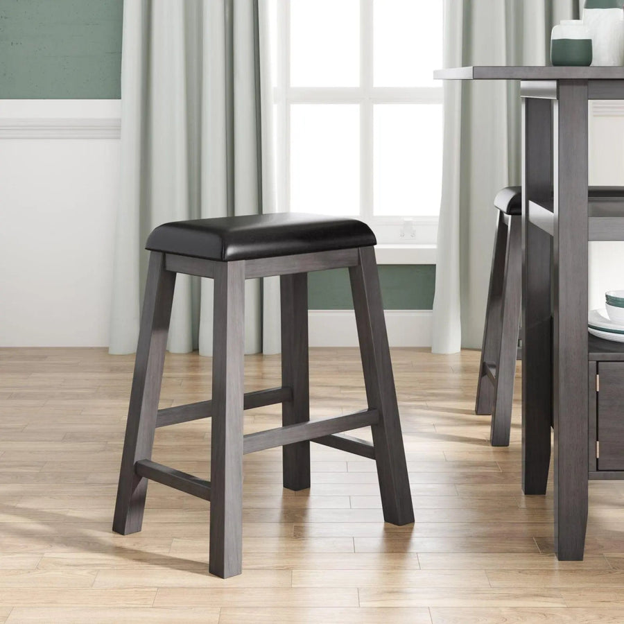5-Pieces Counter Height Wood Kitchen Dining Table Set