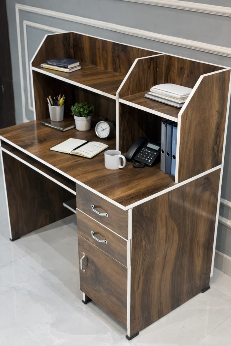 Carlos Computer Table In Columbia Walnut Finish