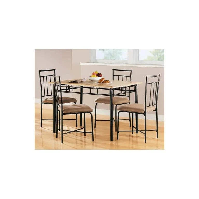 Louise Traditional 5-Piece Wood & Metal Dining Set