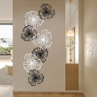 7-Piece Iron Flower Wall Decor