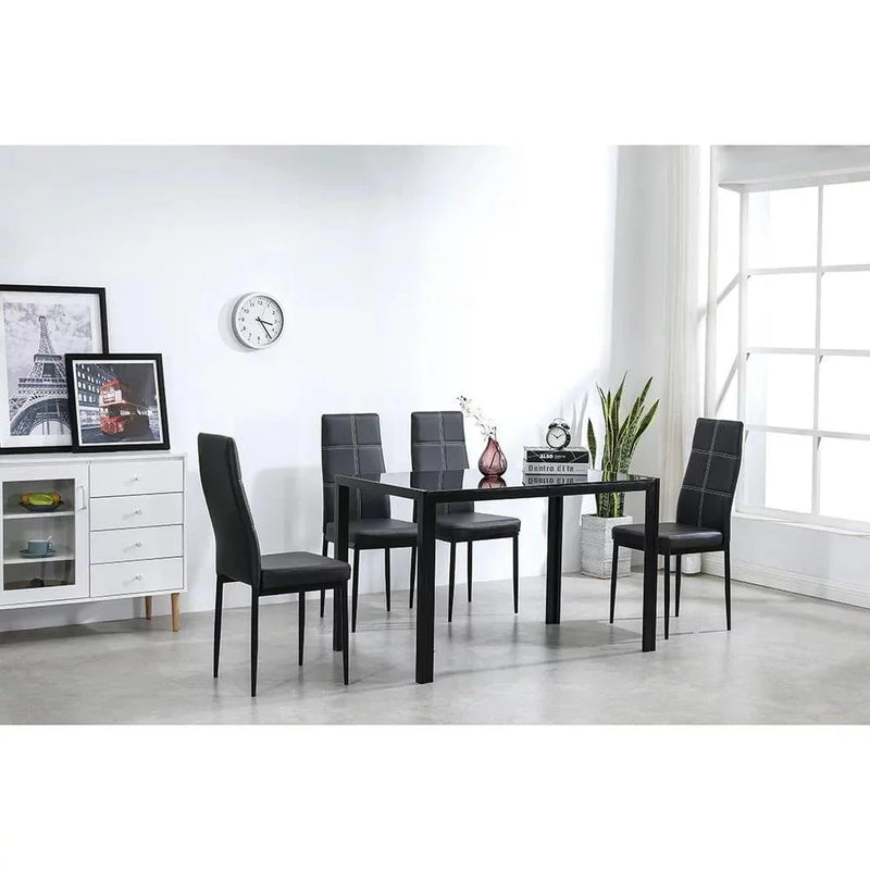 5 Piece Dining Room Table Set,4 Chairs
