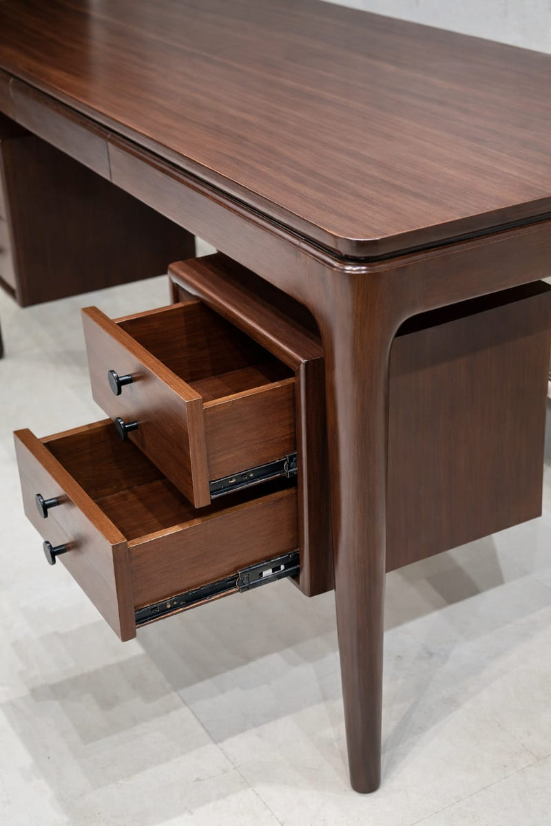 Modern Wooden Study Table with Storage Drawers | Home Office & Work Desk