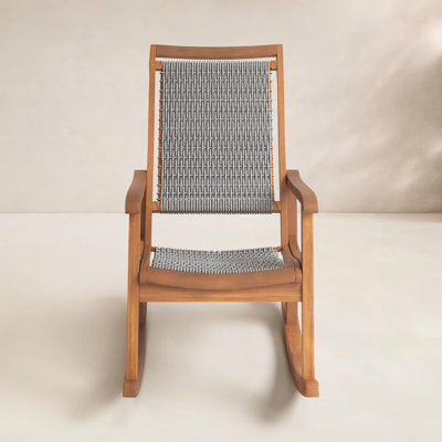 Solid Eucalyptus Wood Outdoor Rocking Chair