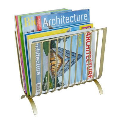 Brass Metal Tabletop Floor Magazine Racks