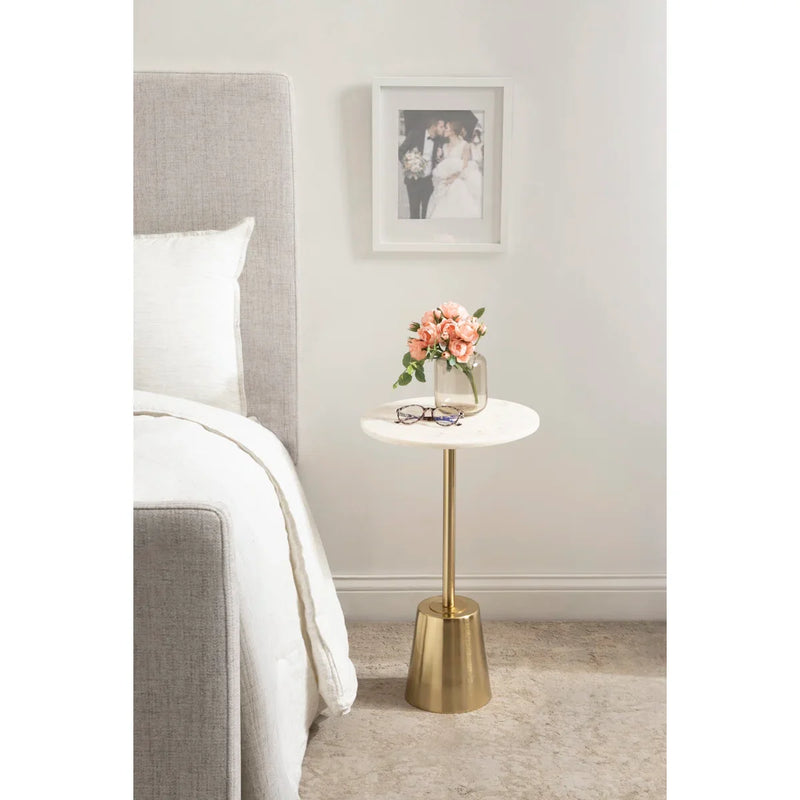 Cemil Marble Top End Table