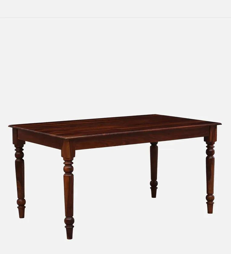 Solid Wood 6 Seater Dining Set in Scratch Resistant Honey Oak Finish