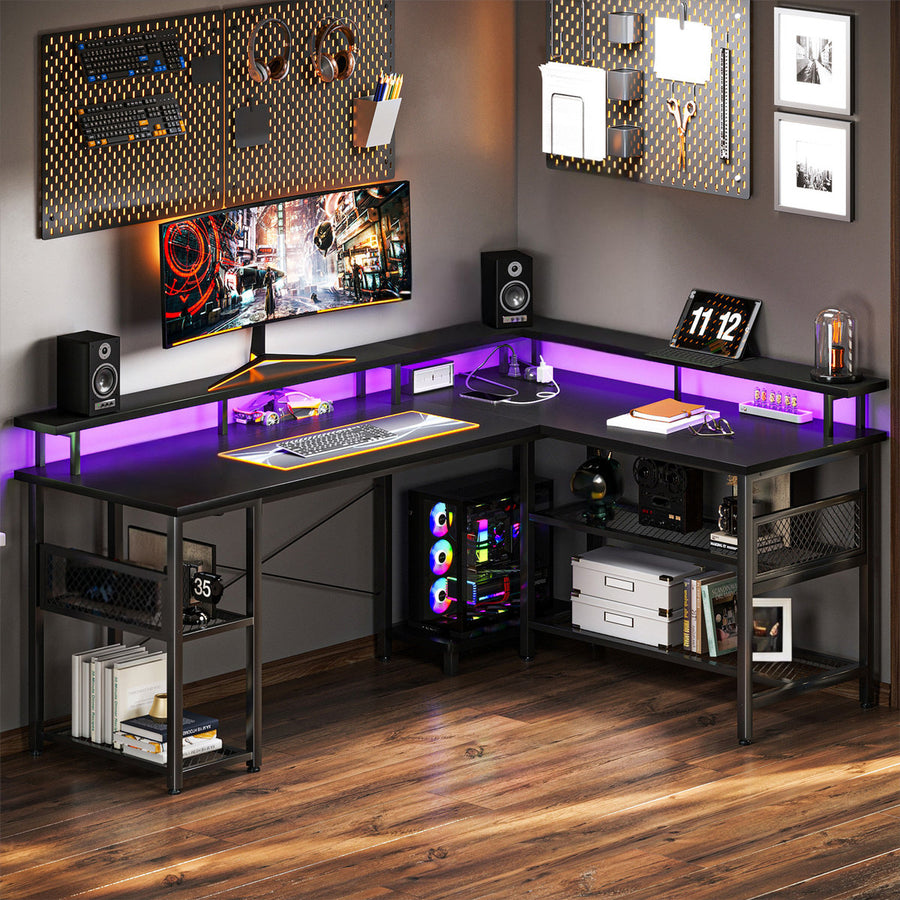 Latarya Reversible L-Shaped Computer Desk