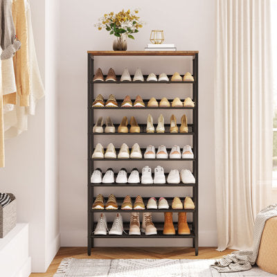 8-Tier Shoe Rack, 32-Pair Capacity