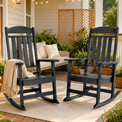 HDPE Outdoor Rocking Chair Set