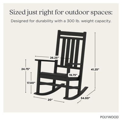 All-Weather Plastic Outdoor Rocking Chair