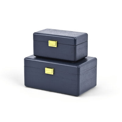 Sable Set Of 2 Boxes With Gold Handles