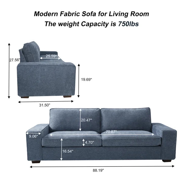 Saidee Chenille Abstract Arm Loveseat