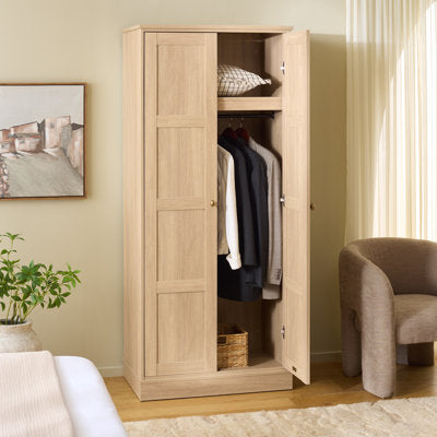Shafa Wardrobe with Brass Accents