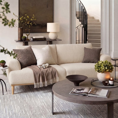 Upholstered Standard Sofa with Solid Wood Legs