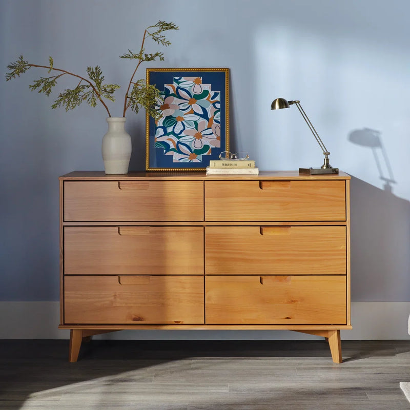 6 Drawer Solid Wood Double Dresser