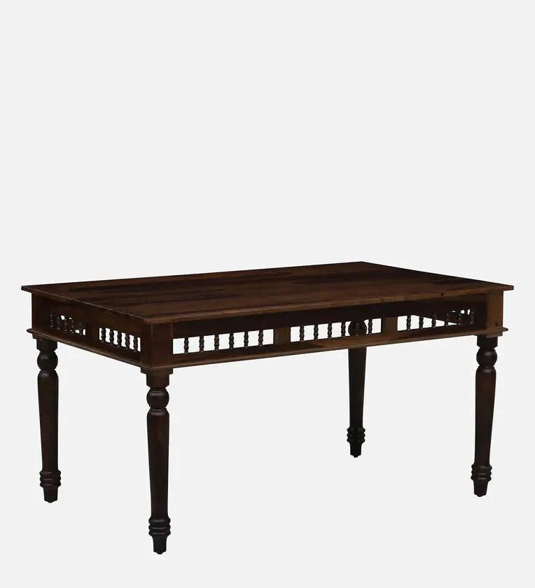 Sheesham Wood 6 Seater Dining Set In Provincial Teak Finish With Bench