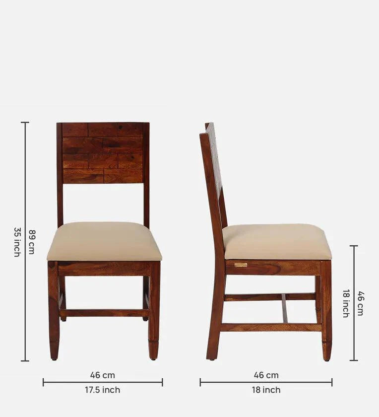 Sheesham Wood 6 Seater Dining Set In Scratch Resistant Honey Oak Finish