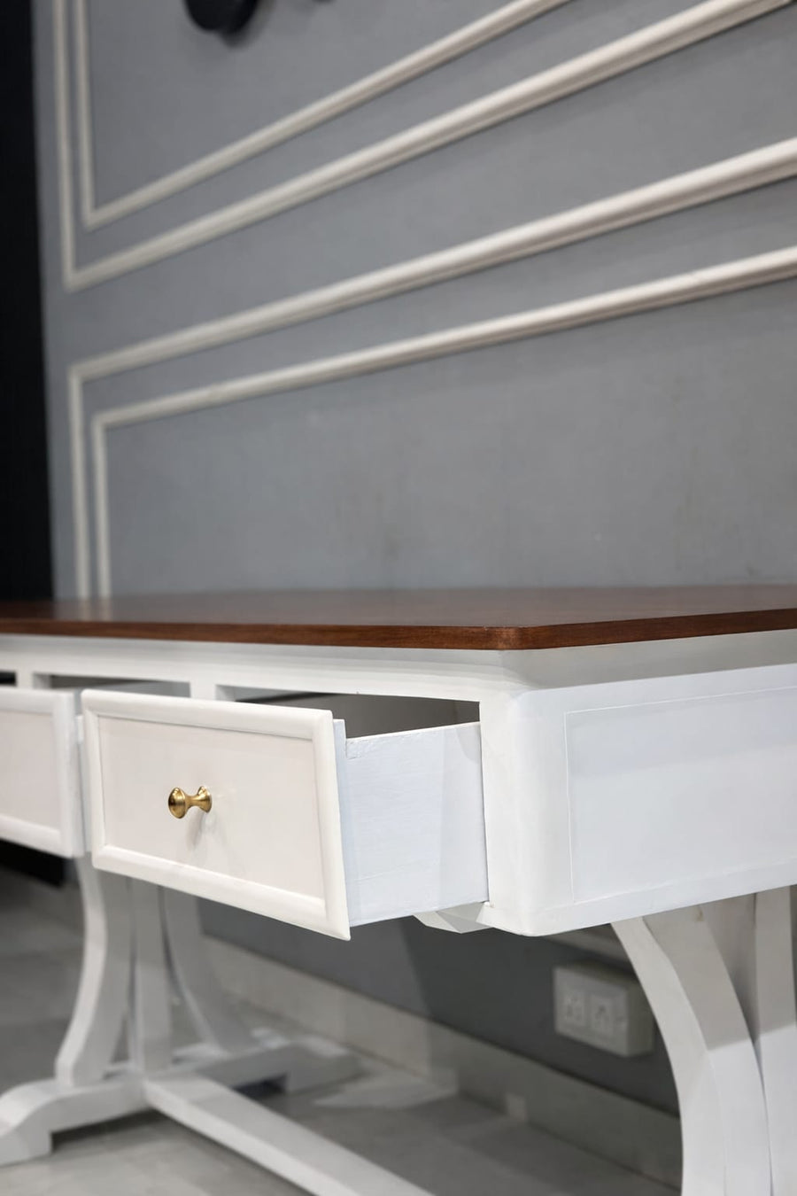 Modern Wooden Office Table with 3 Storage Drawers | Home Office & Study Desk