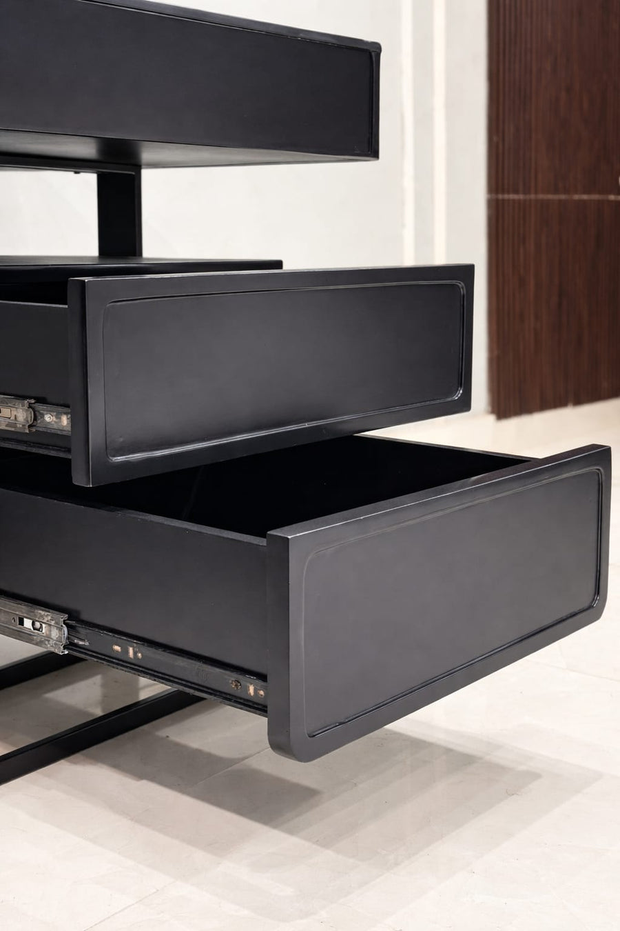 Modern Office Study Table with Storage Drawers | Minimalist Work Desk for Home & Office