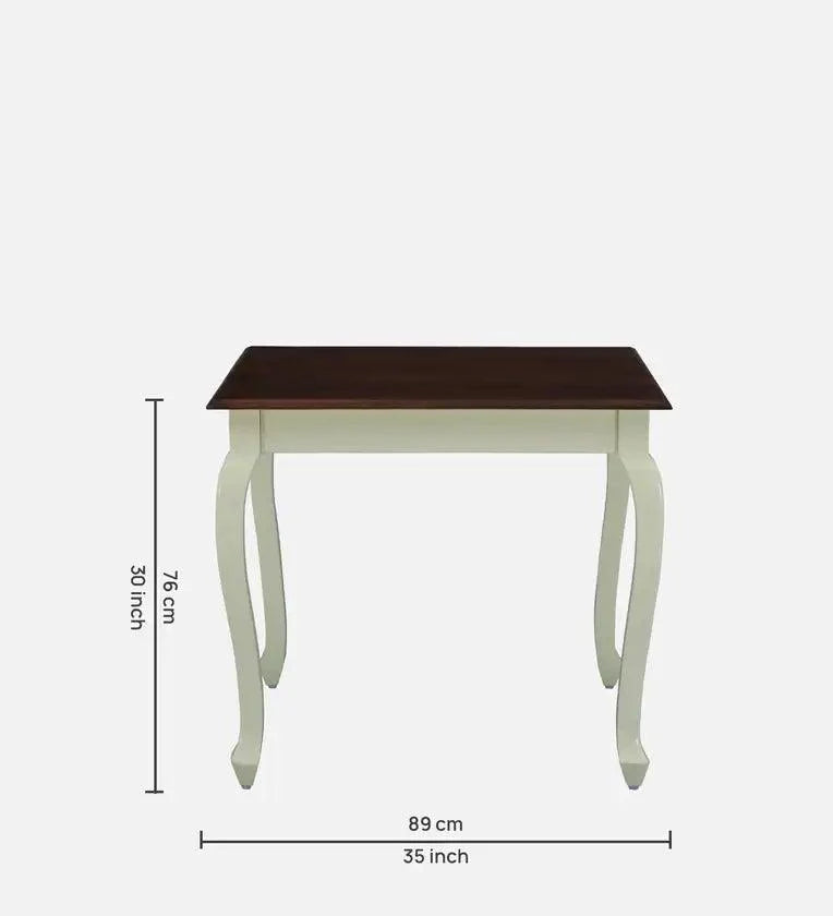 Solid Wood 4 Seater Dining Set In Tulip Finish