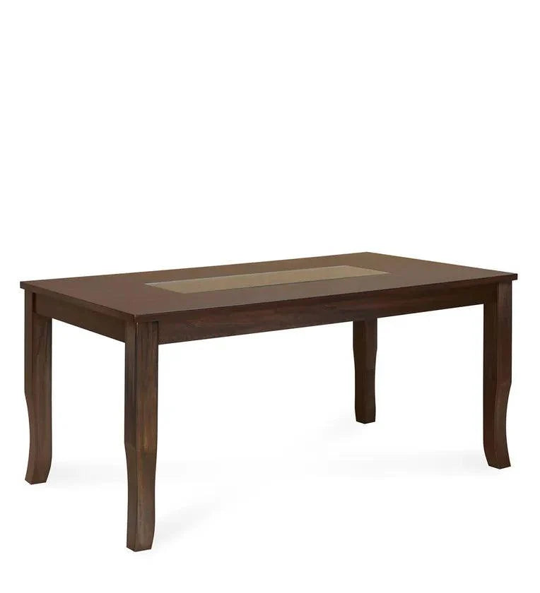 6 Seater Dining Set in Walnut Finish