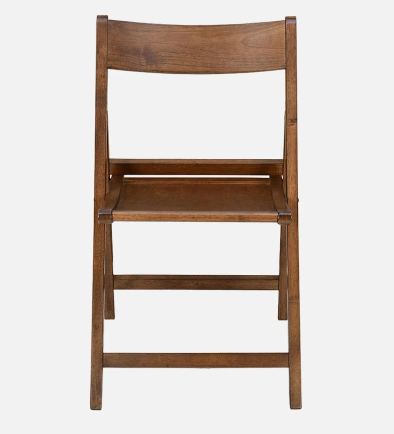 Carven Foaldable 4 Seater Dining Set In Walnut Finish