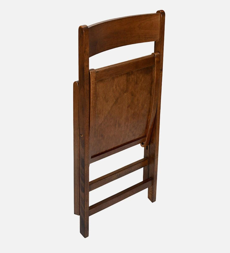 Carven Foaldable 4 Seater Dining Set In Walnut Finish
