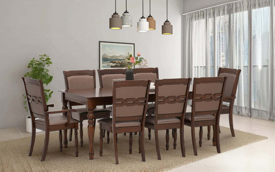 Austin American Wooden 8 Seater Dining Table Set