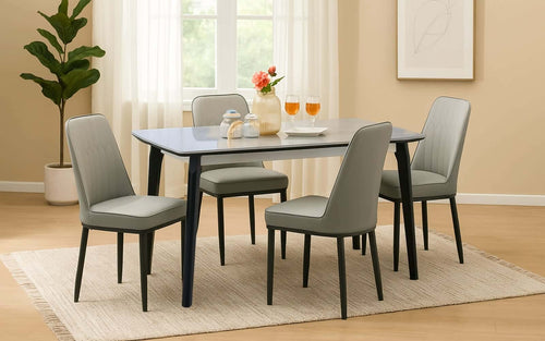 Penang Sintered Top 4 Seater Dining Table Set with Chairs