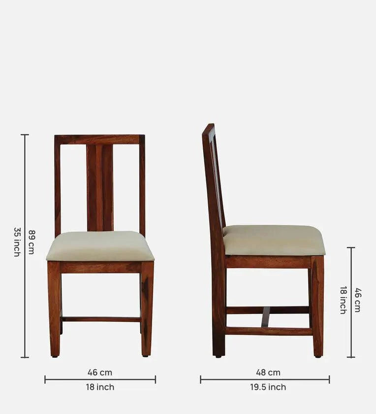 Sheesham Wood 4 Seater Dinning Set in Scratch Resistant Honey Oak Finish