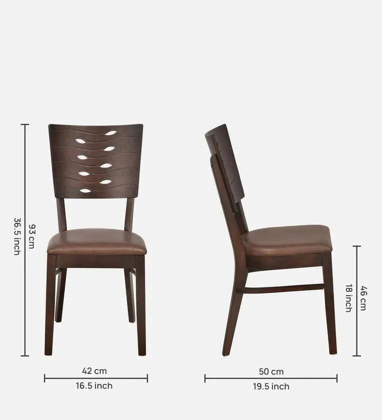 4 Seater Dining Set in Erin Brown Finish